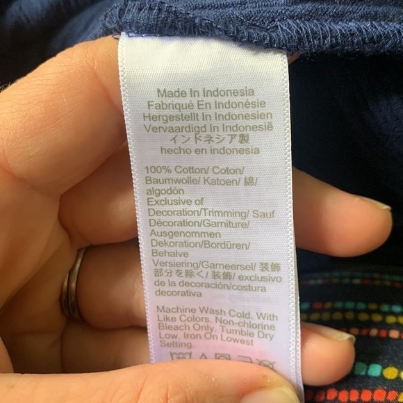 J. Crew Factory Faux Wrap Skirt‎ navy tassels size small bohemian summer - Picture 7 of 10